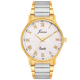 Jainx Premium Analogue Couple Watch (White Dial Multicolour Colored Chain)