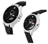 Jainx Analog Unisex Watch (Black Dial Black Colored Strap)