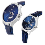 Jainx Couple'S Blue Day And Date Function Analog Watch - JC477