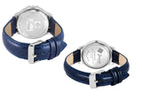 Jainx Couple'S Blue Day And Date Function Analog Watch - JC477