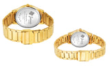 Jainx Couple'S Premium Golden Chain Analog Watch - JC481