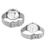 Jainx Analog Silver Dial Metal Watch For Couple