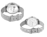 Jainx Analog Silver Dial Metal Chain Watch For Couple - JC489