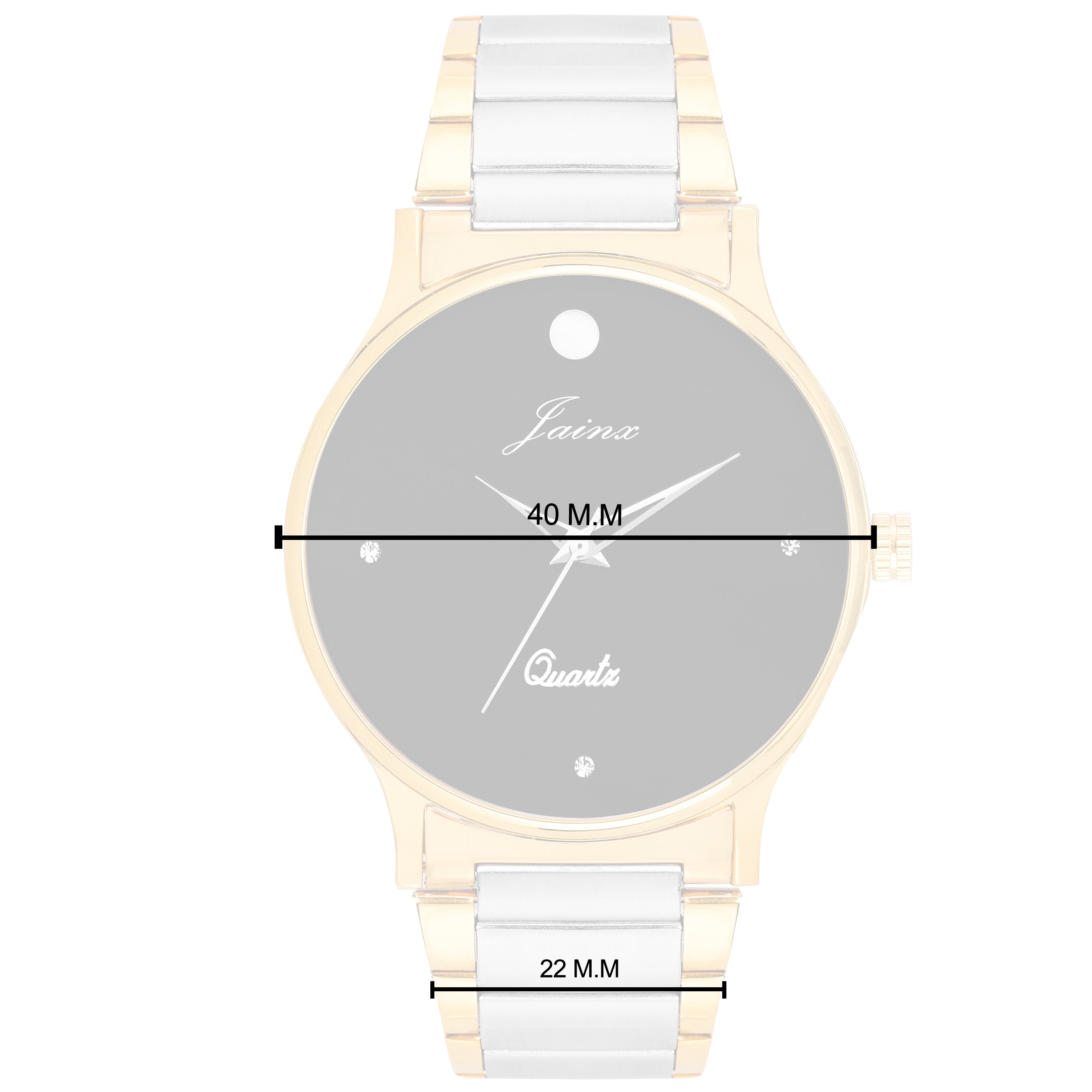 Jainx Black Dial Golden Premium Analog Watch - For Men JM1102