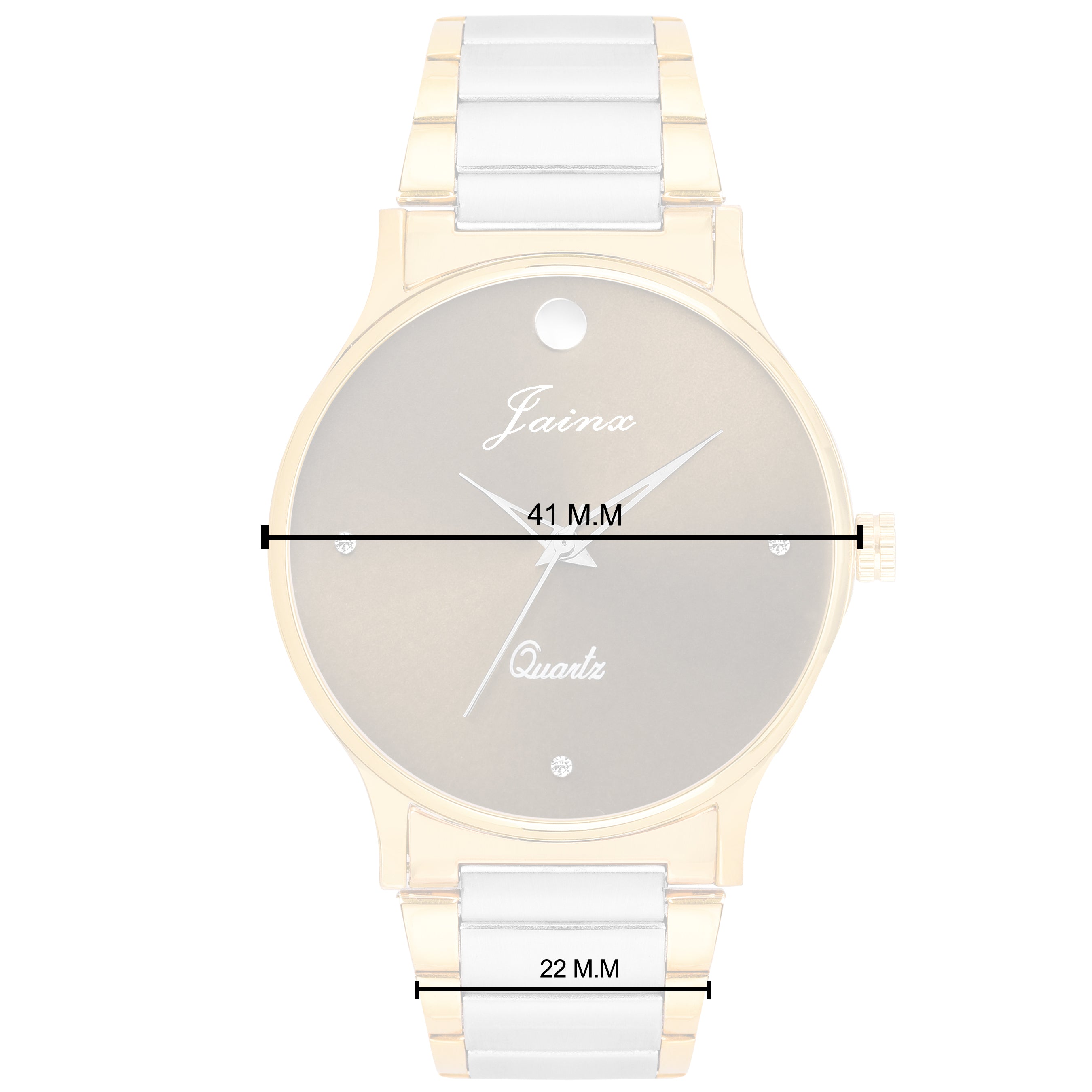 Jainx Brown Dial Golden Premium Analog Watch - For Men JM1103