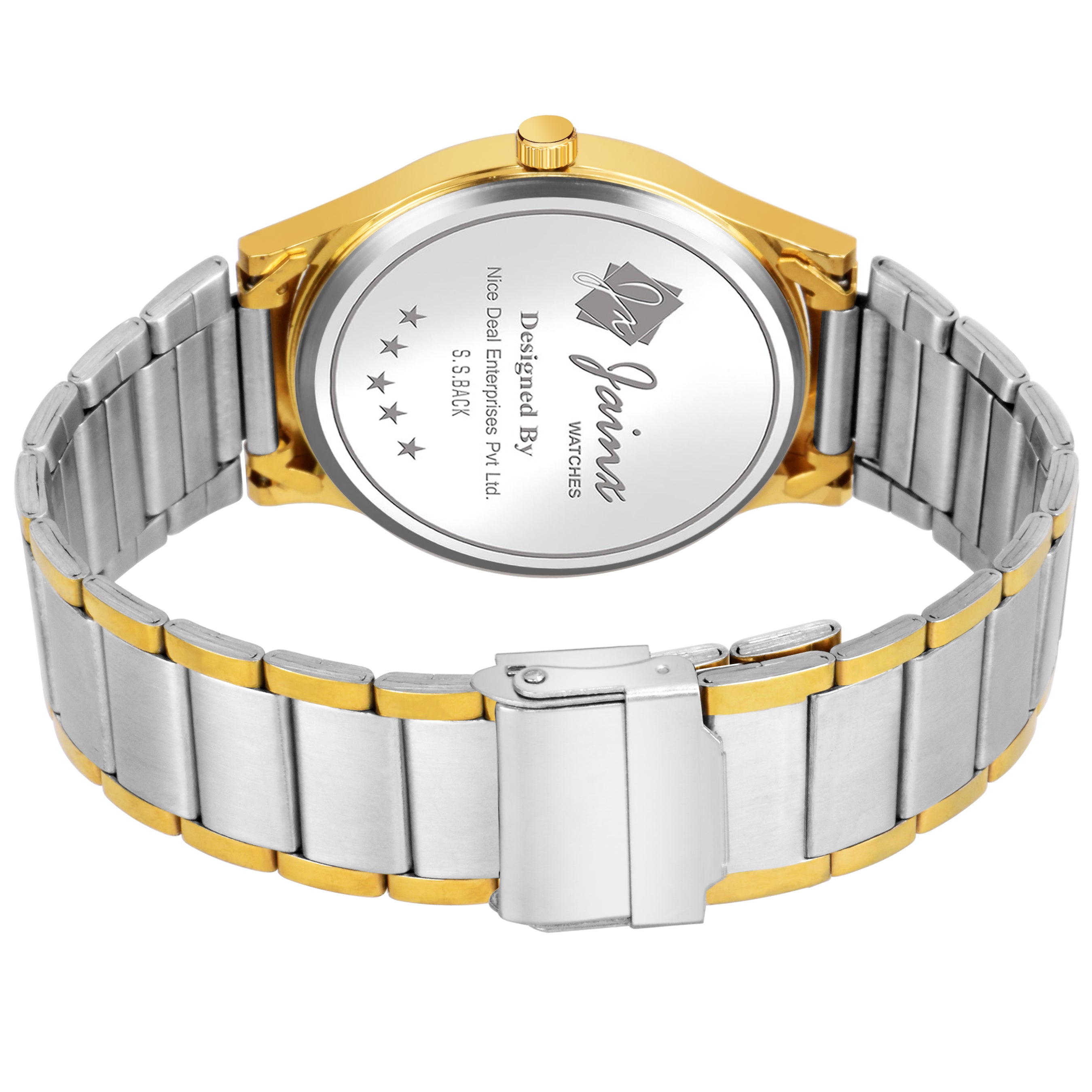 Jainx Premium Golden Slim Analog Watch - For Men JM1164