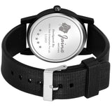 Jainx Black Dial Black Silicone Mesh Strap Analog Watch - For Men JM351