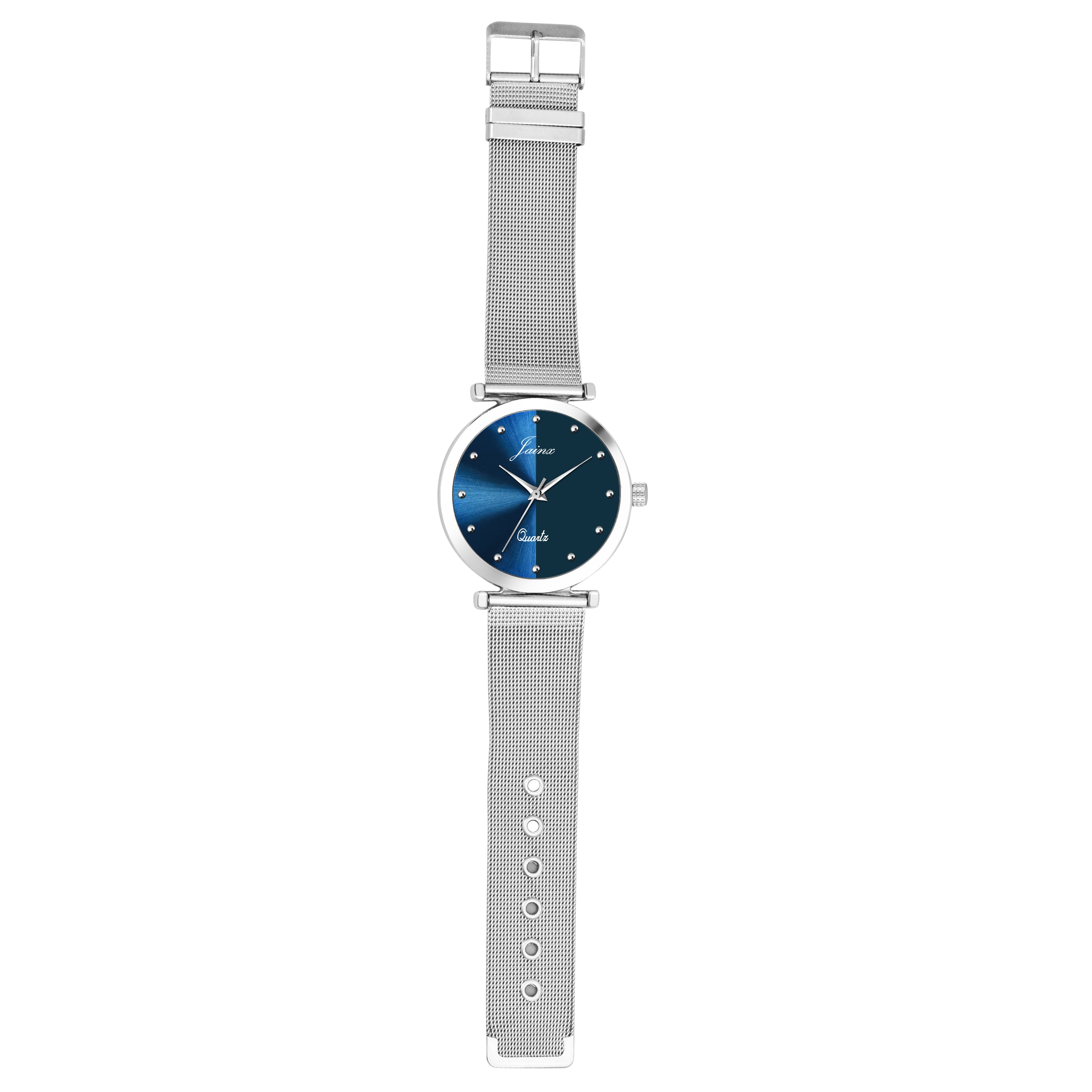 Jainx Blue Dial Steel Mesh Chain Analog Watch - For Men JM7129