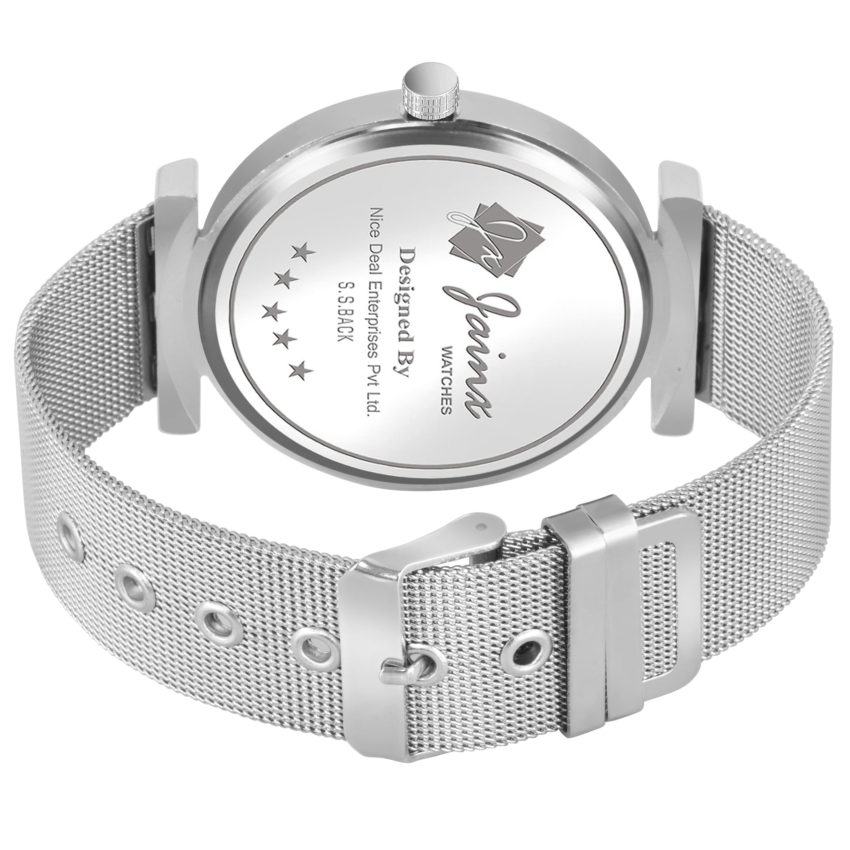 Jainx Blue Dial Steel Mesh Chain Analog Watch - For Men JM7129