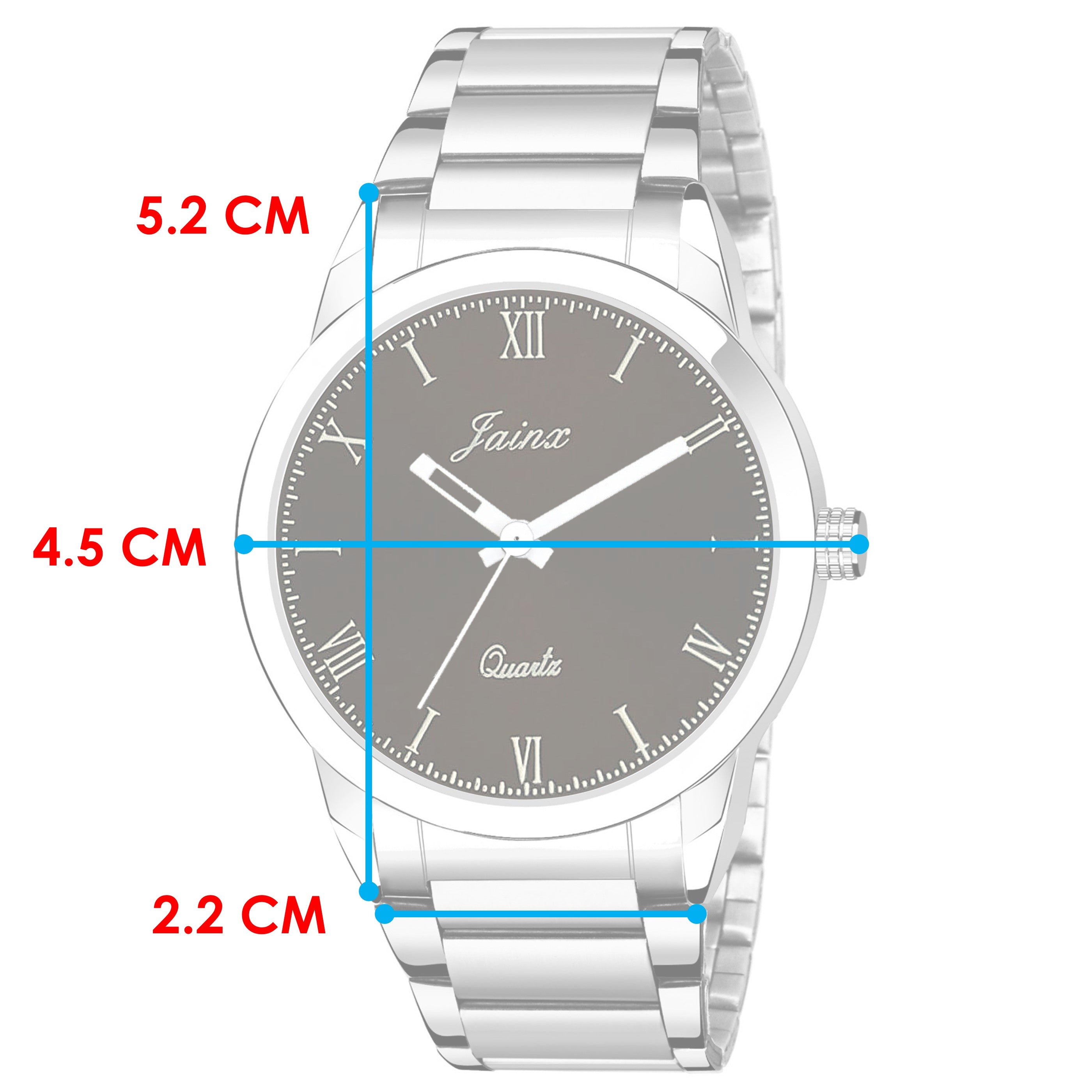 Jainx Brown Dial Steel Chain Analog Watch - For Men JM7137