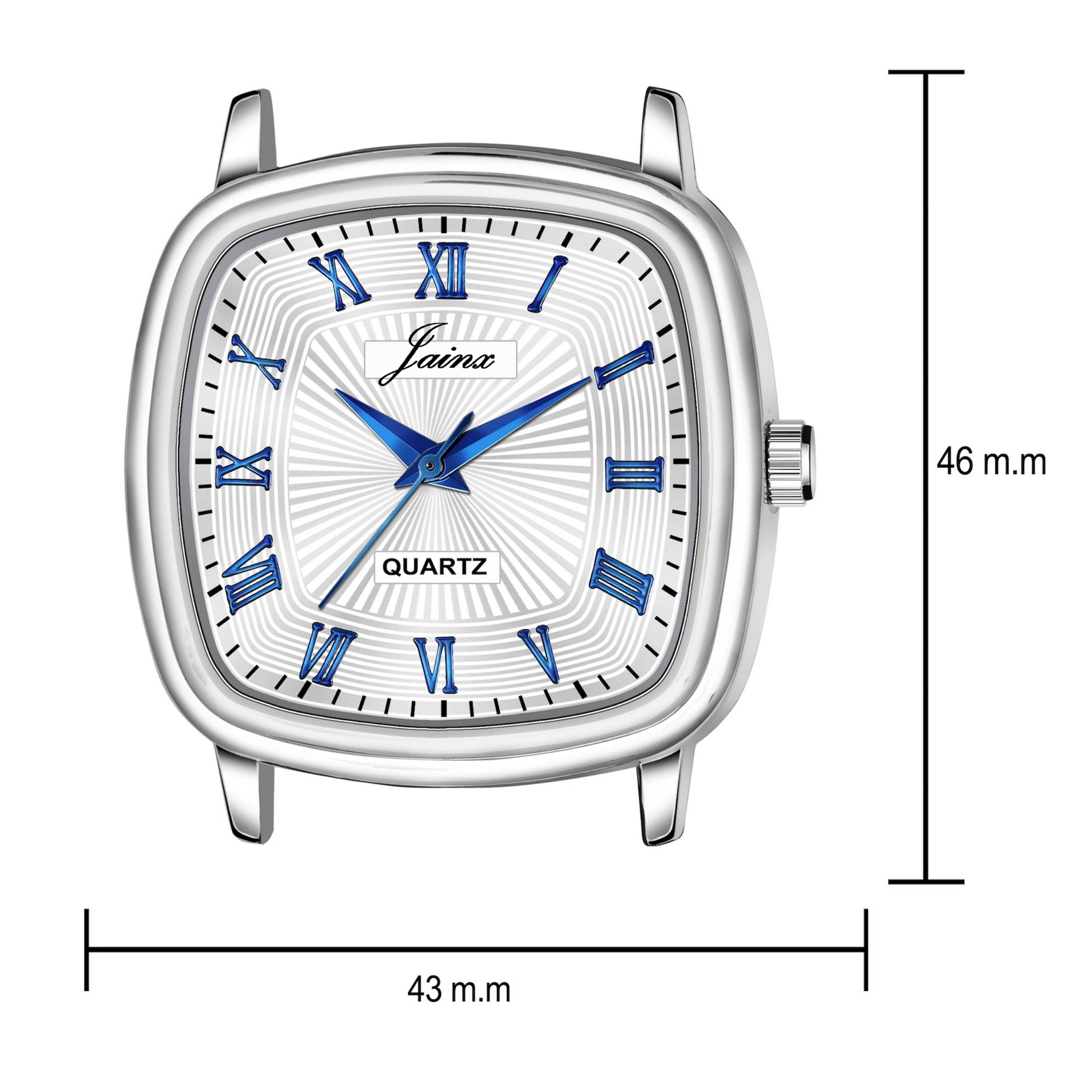Jainx Silver Dial Steel Chain Analog Wrist Watch For Men - JM7159