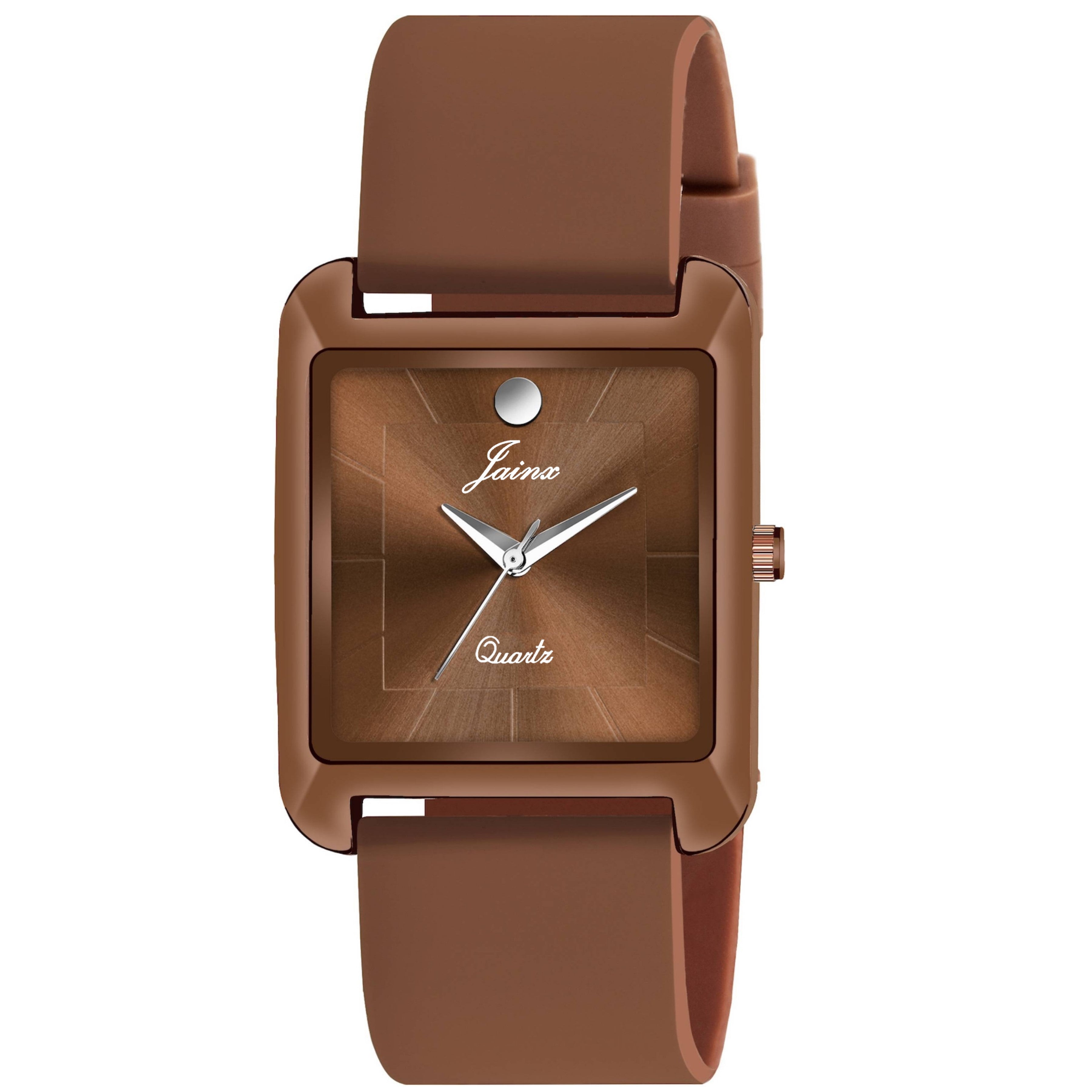 Jainx Square Shape Silicone Strap Analog Wrist Watch for Men - JM7169 - Jainx Store