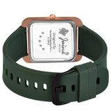 Jainx Square Shape Silicone Strap Analog Wrist Watch For Men - JM7170