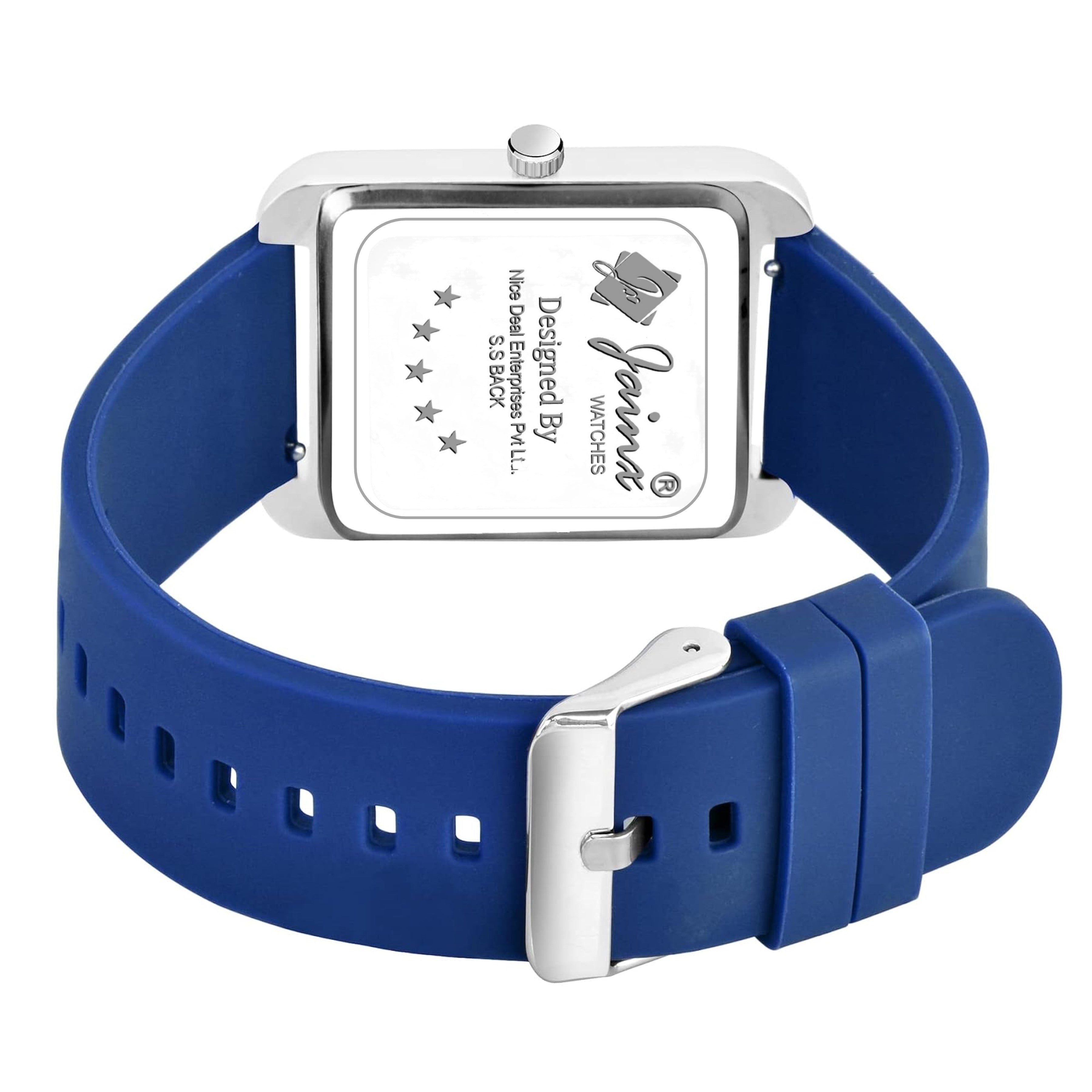 Jainx Square Shape Silicone Strap Analog Wrist Watch For Men - JM7171