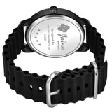 Jainx Black Day And Date Dial Silicone Band Analog Watch - For Men JM7173