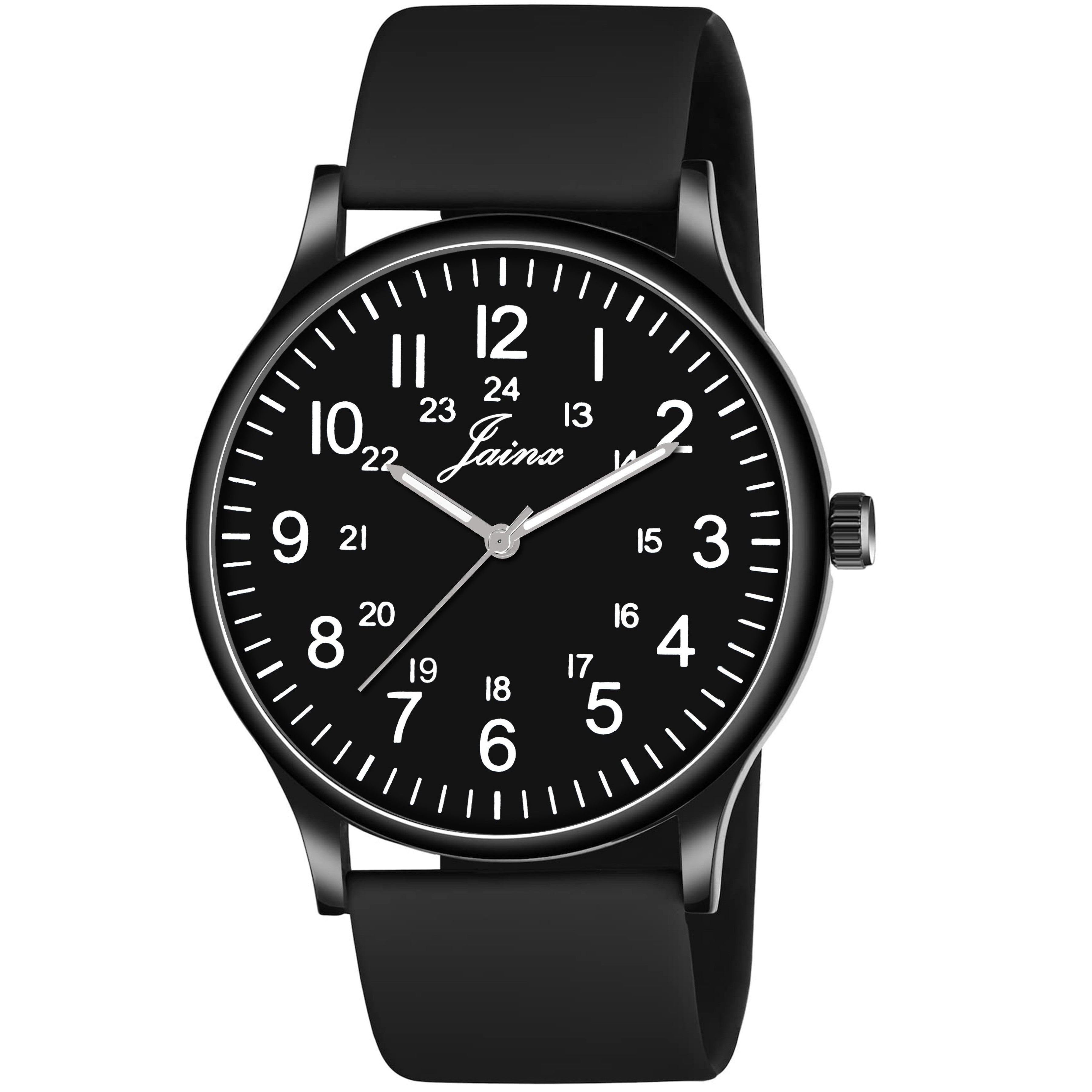 black silicone watch for men