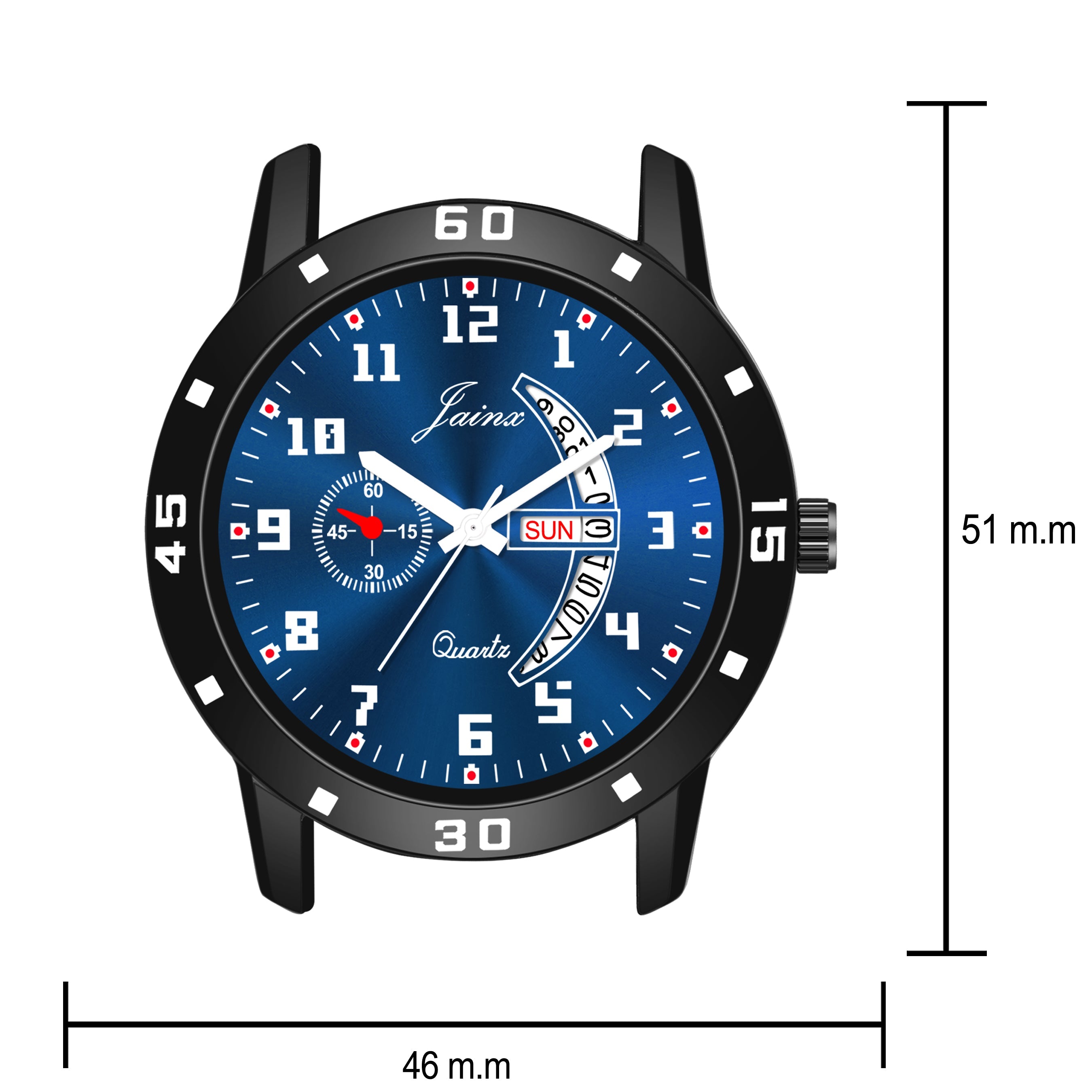 Jainx Blue Day and Date Dial Silicone Band Analog Watch for Men - JM7178 - Jainx Store