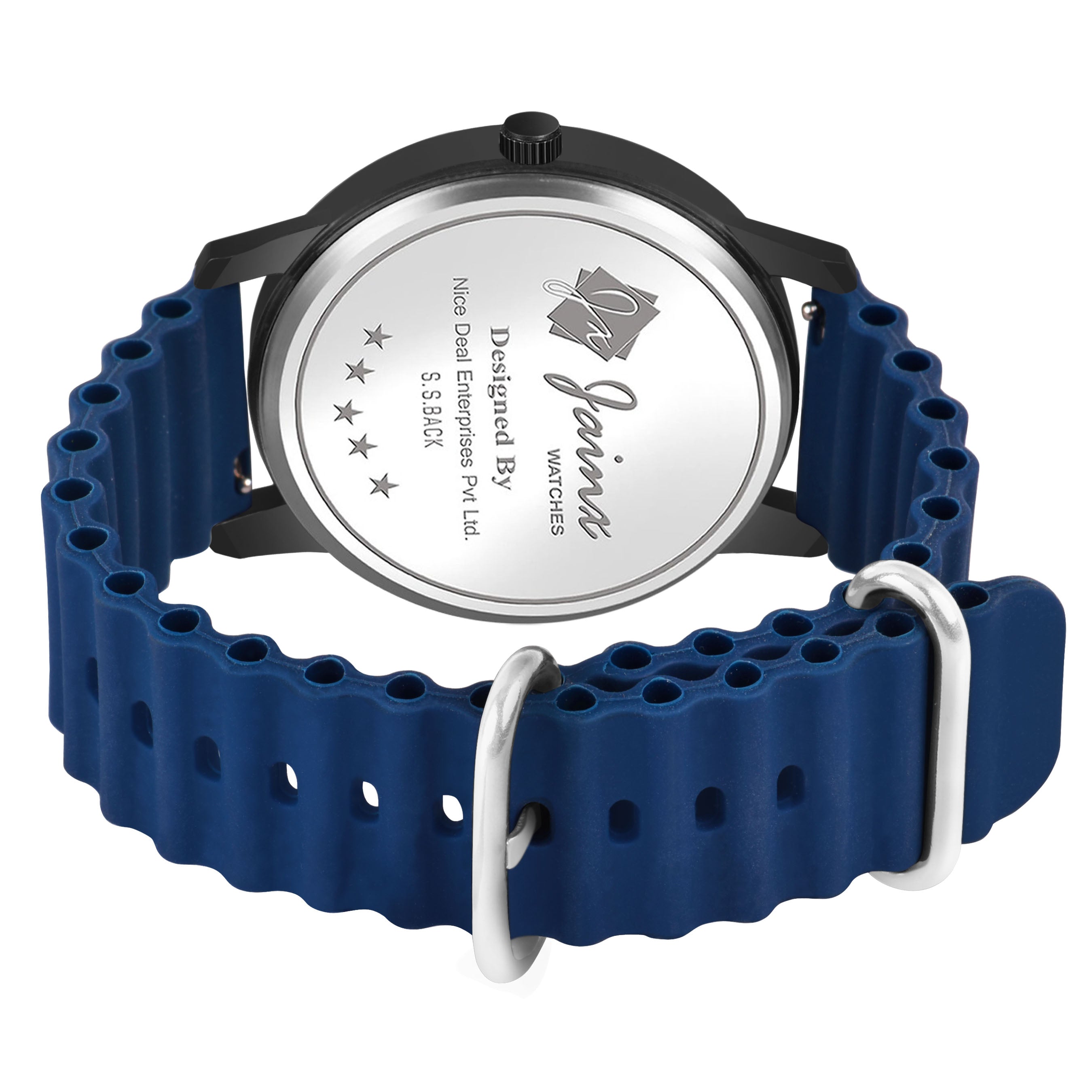 Jainx Blue Day and Date Dial Silicone Band Analog Watch for Men - JM7178 - Jainx Store