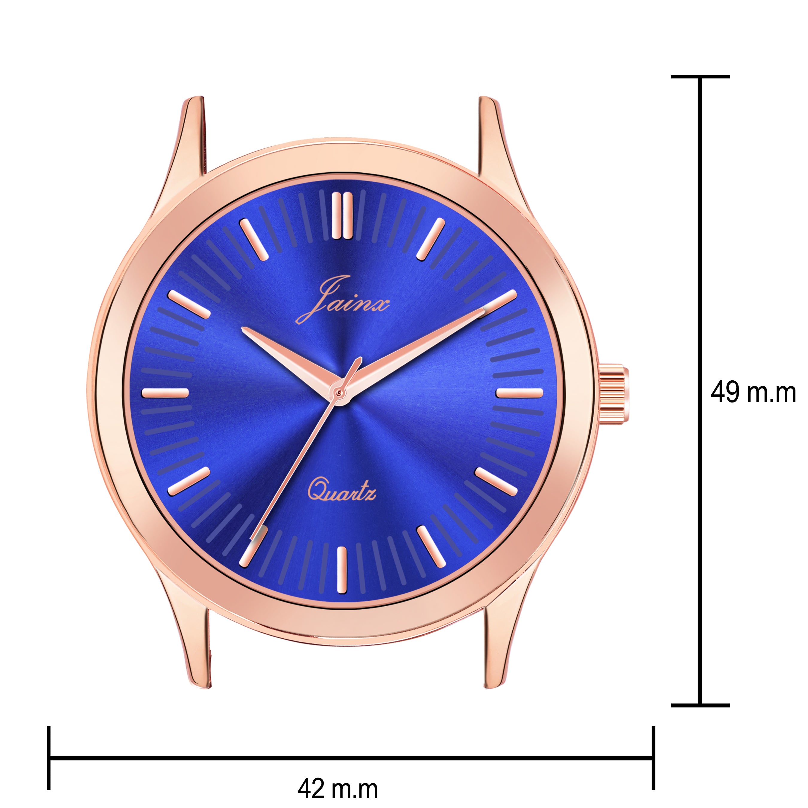 Jainx Blue Dial Leather Band Analog Wrist Watch For Men - JM7181