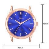 Jainx Blue Dial Leather Band Analog Wrist Watch For Men - JM7181