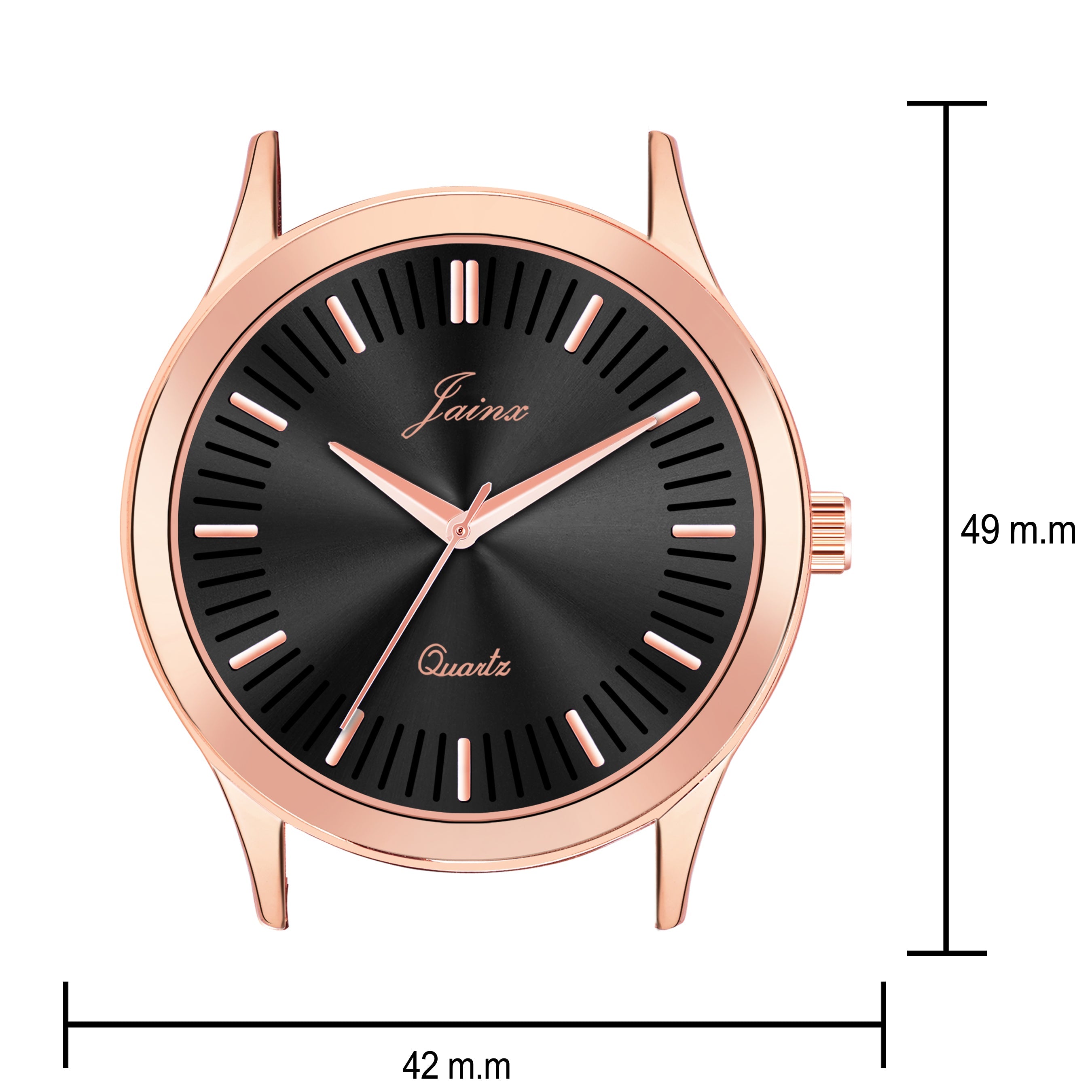 Jainx Black Leather Band Analog Wrist Watch for Men - JM7182 - Jainx Store