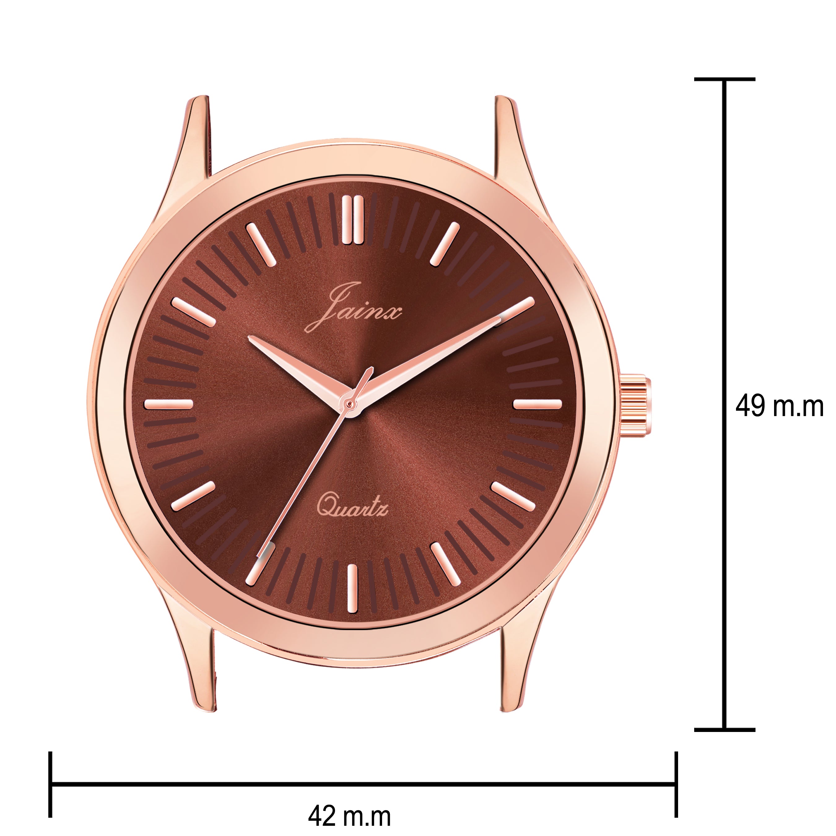 Jainx Brown Leather Band Analog Wrist Watch For Men - JM7183