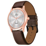 Jainx Silver Dial Leather Band Analog Wrist Watch for Men - JM7184 - Jainx Store