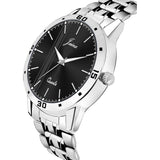 Jainx Black Dial Steel Chain Analog Wrist Watch For Men - JM7190