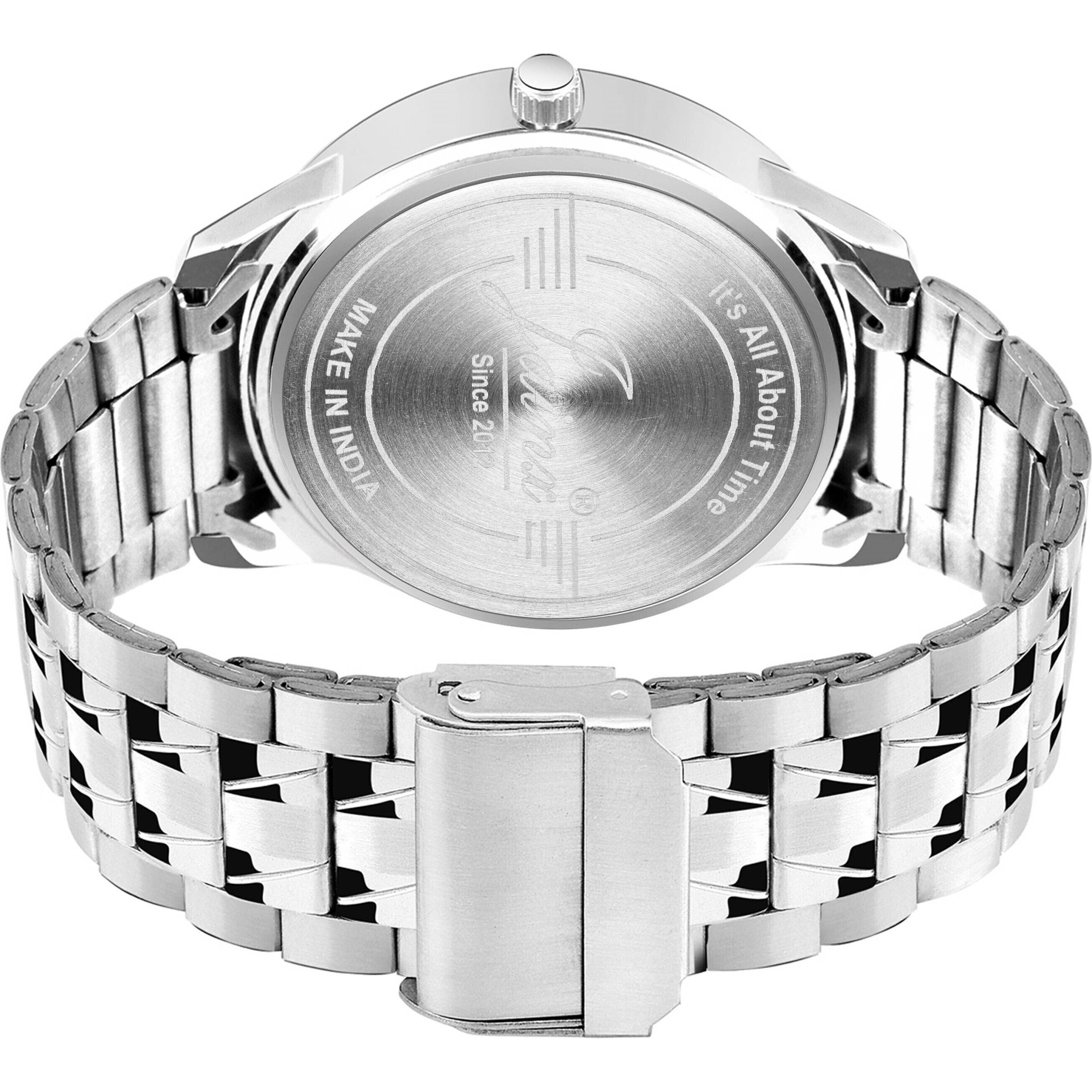 Jainx Black Dial Steel Chain Analog Wrist Watch For Men - JM7190
