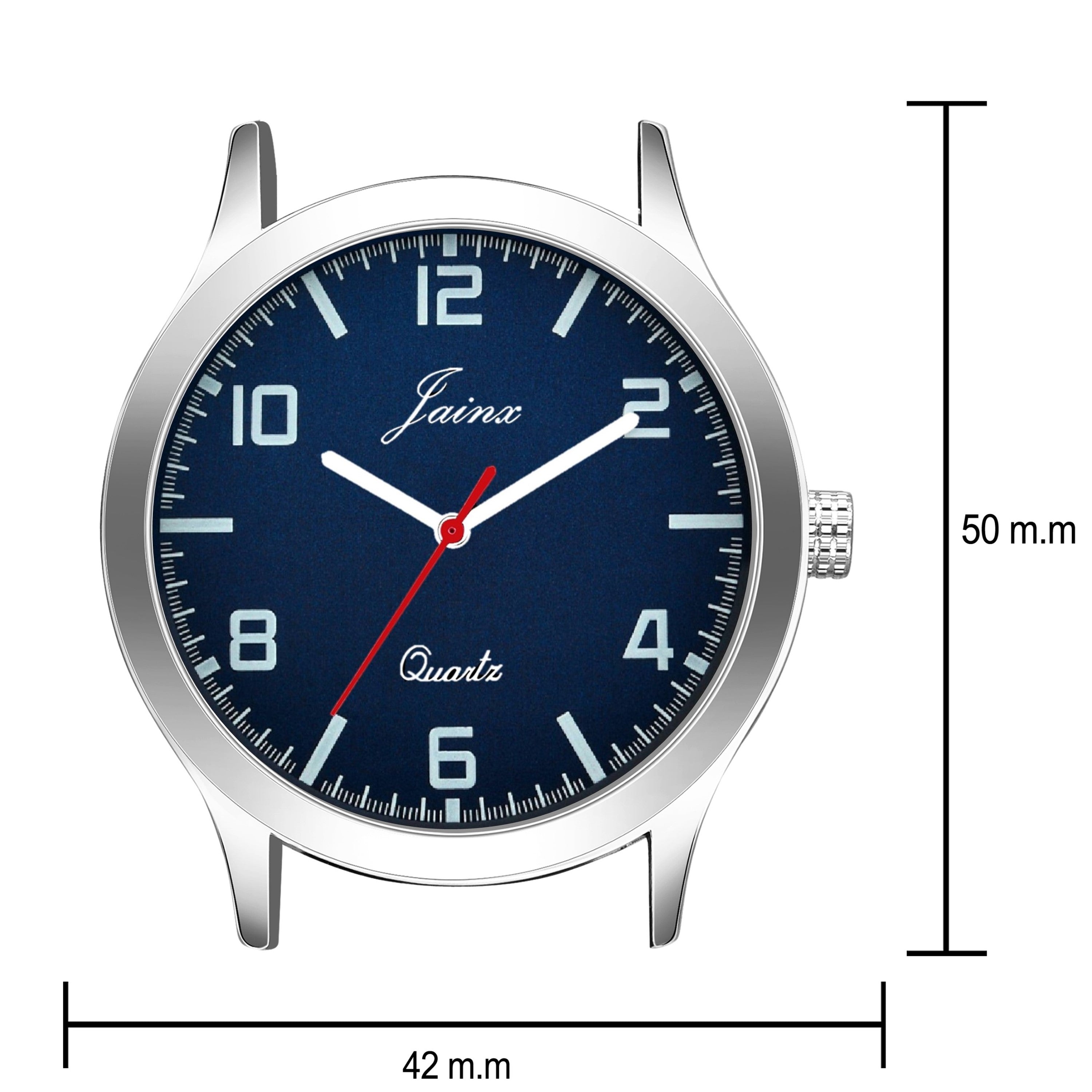 Jainx Blue Dial Brown Leather Band Analog Wrist Watch For Men - JM7192
