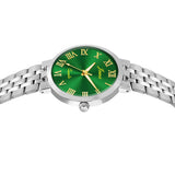 Jainx Green Dial Steel Chain Analog Wrist Watch For Men - JM7194