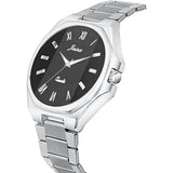 Jainx Black Dial Steel Chain Analog Wrist Watch Fot Men - JM7197
