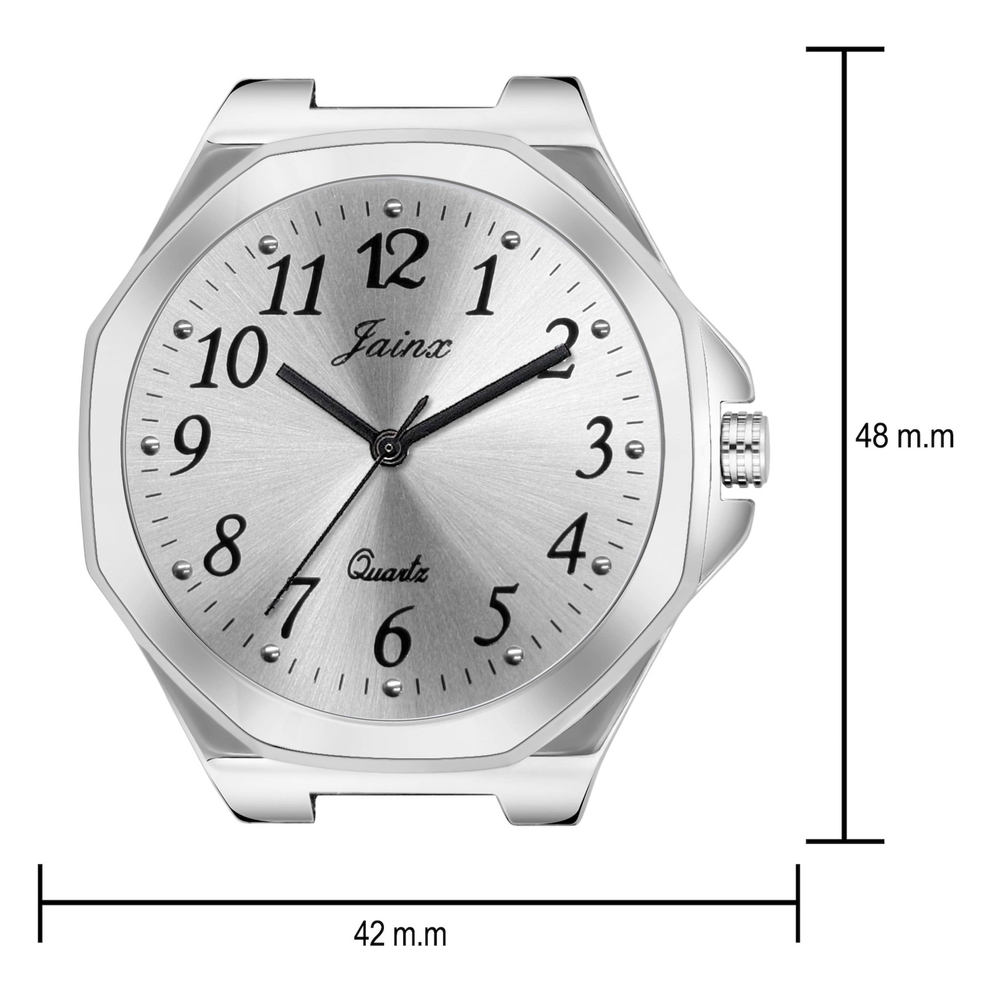 Jainx Silver Steel Chain Analog Wrist Watch For Men - JM7198