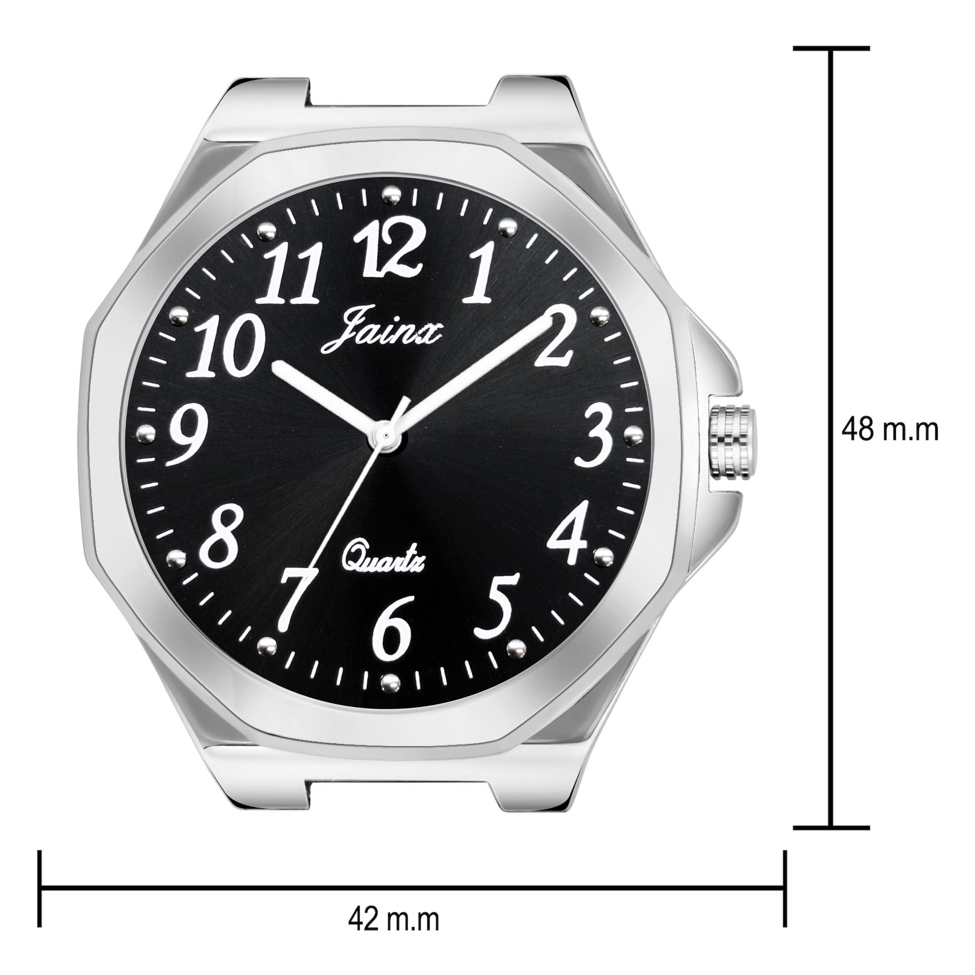 Jainx Black Dial Steel Chain Analog Wrist Watch For Men - JM7199