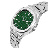 Jainx Green Dial Steel Chain Analog Wrist Watch For Mens - JM7203