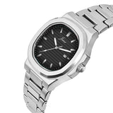 Jainx Black Dial Steel Chain Analog Wrist Watch For Mens - JM7204