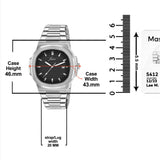 Jainx Black Dial Steel Chain Analog Wrist Watch For Mens - JM7204