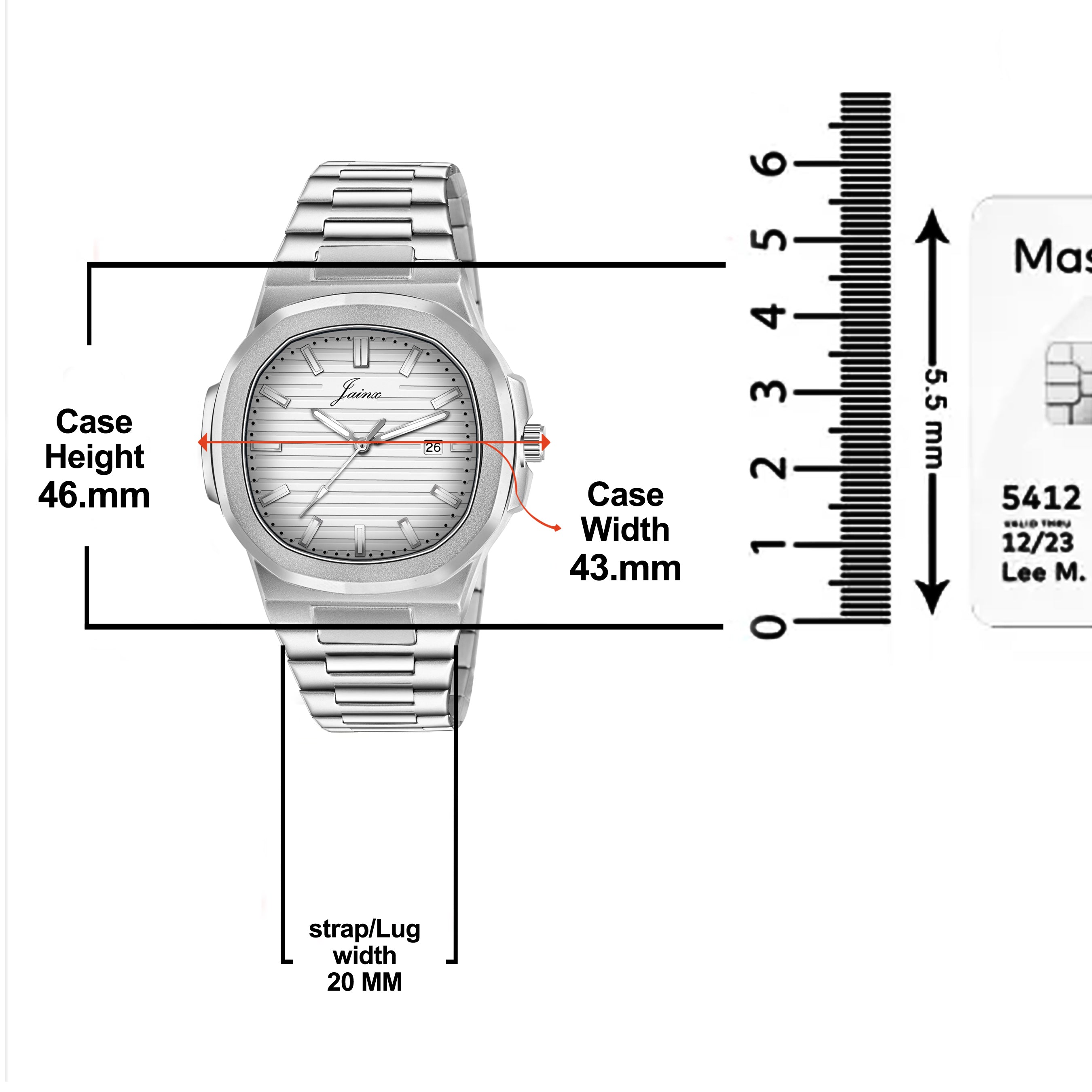 Jainx  Silver Dial Steel Chain Analog Wrist Watch For Mens - JM7205