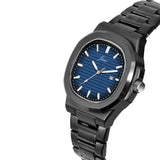 Jainx Blue Dial Black Steel Chain Analog Wrist Watch For Mens - JM7207