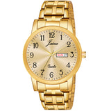 Jainx Premium Day & Date Feature Golden Dial Analogue Watch For Men - JM1179 - Jainx Store