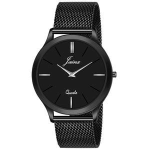 Jainx Premium Slim Black Dial and Mesh Chain Analogue Watch For Men - JM1180 - Jainx Store