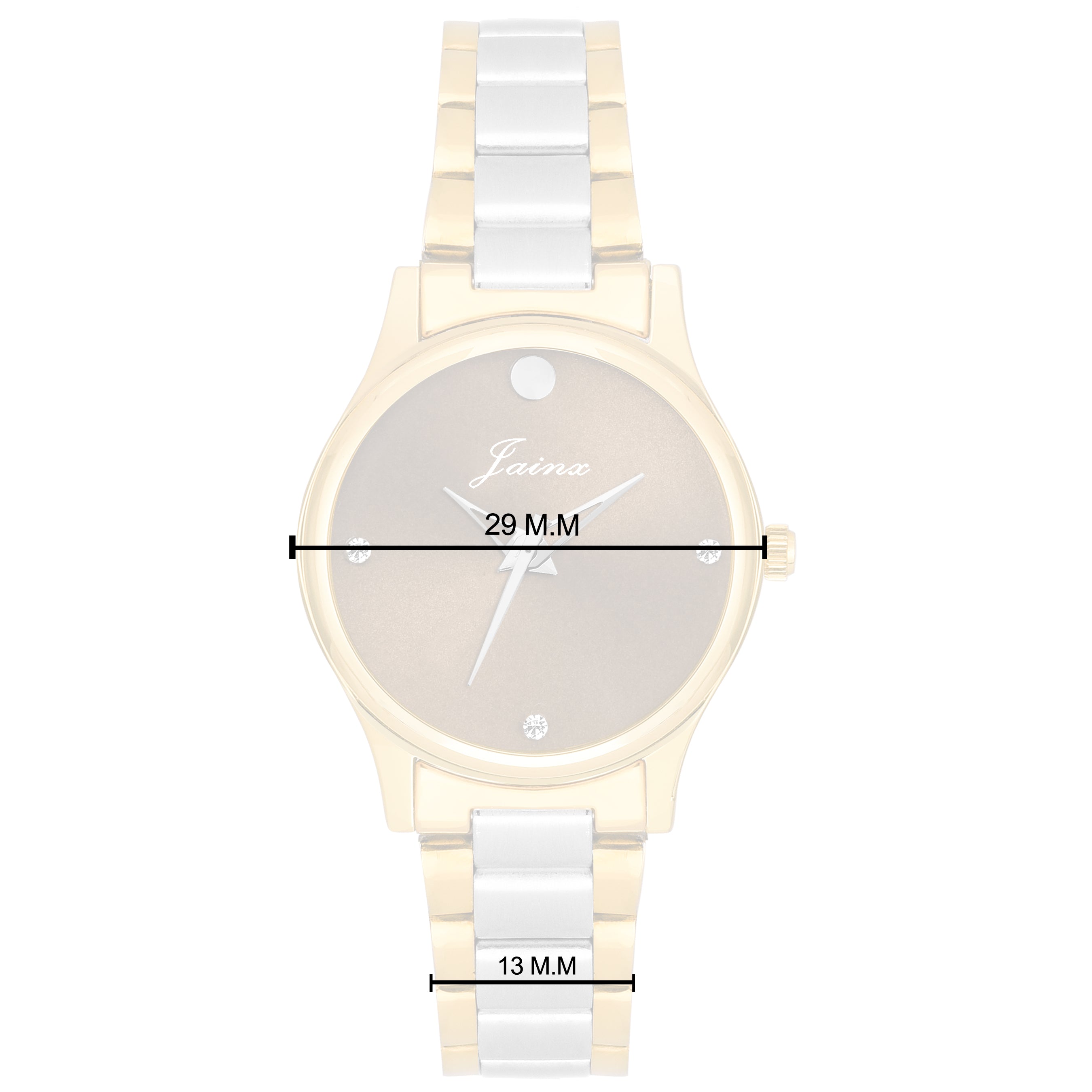 Jainx Premium Brown Dial Golden Analog Watch - For Women JW1203