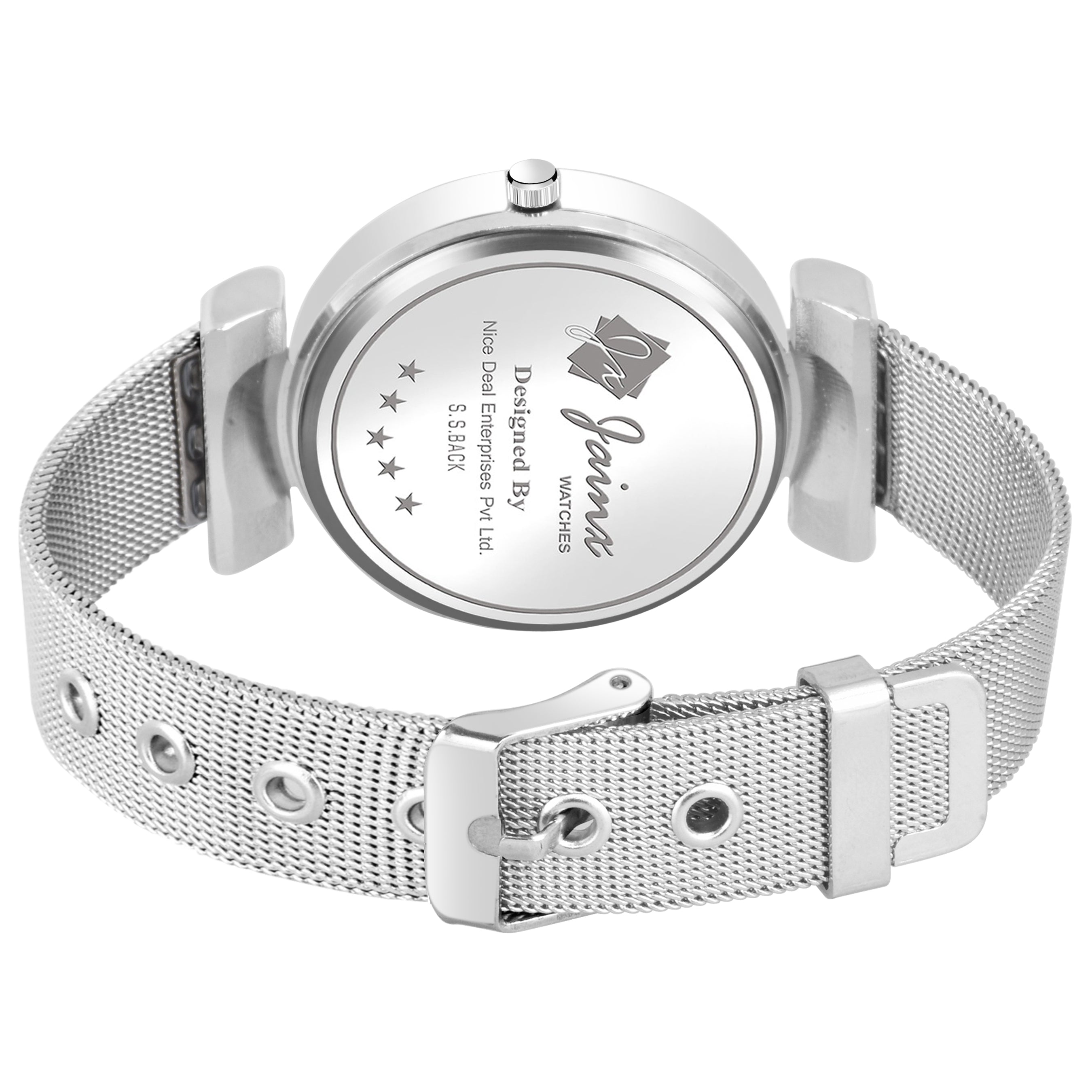 Jainx Green Dial Steel Mesh Chain Analog Watch - For Women JW673