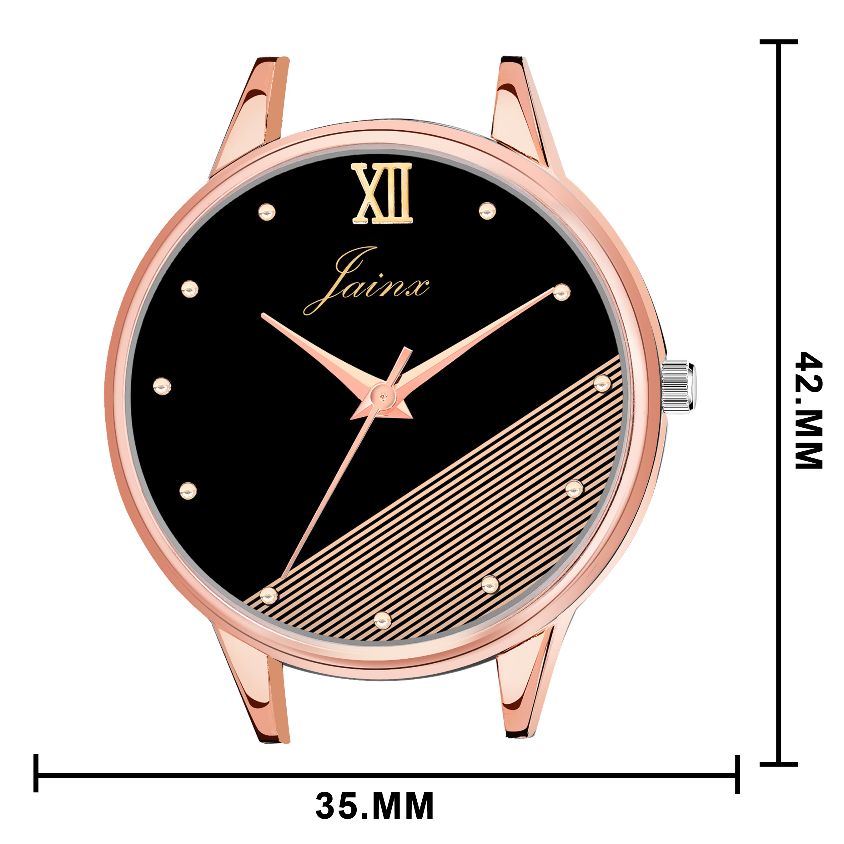 Jainx Black Dial Steel Mesh Chain Analog Watch - For Women JW8511