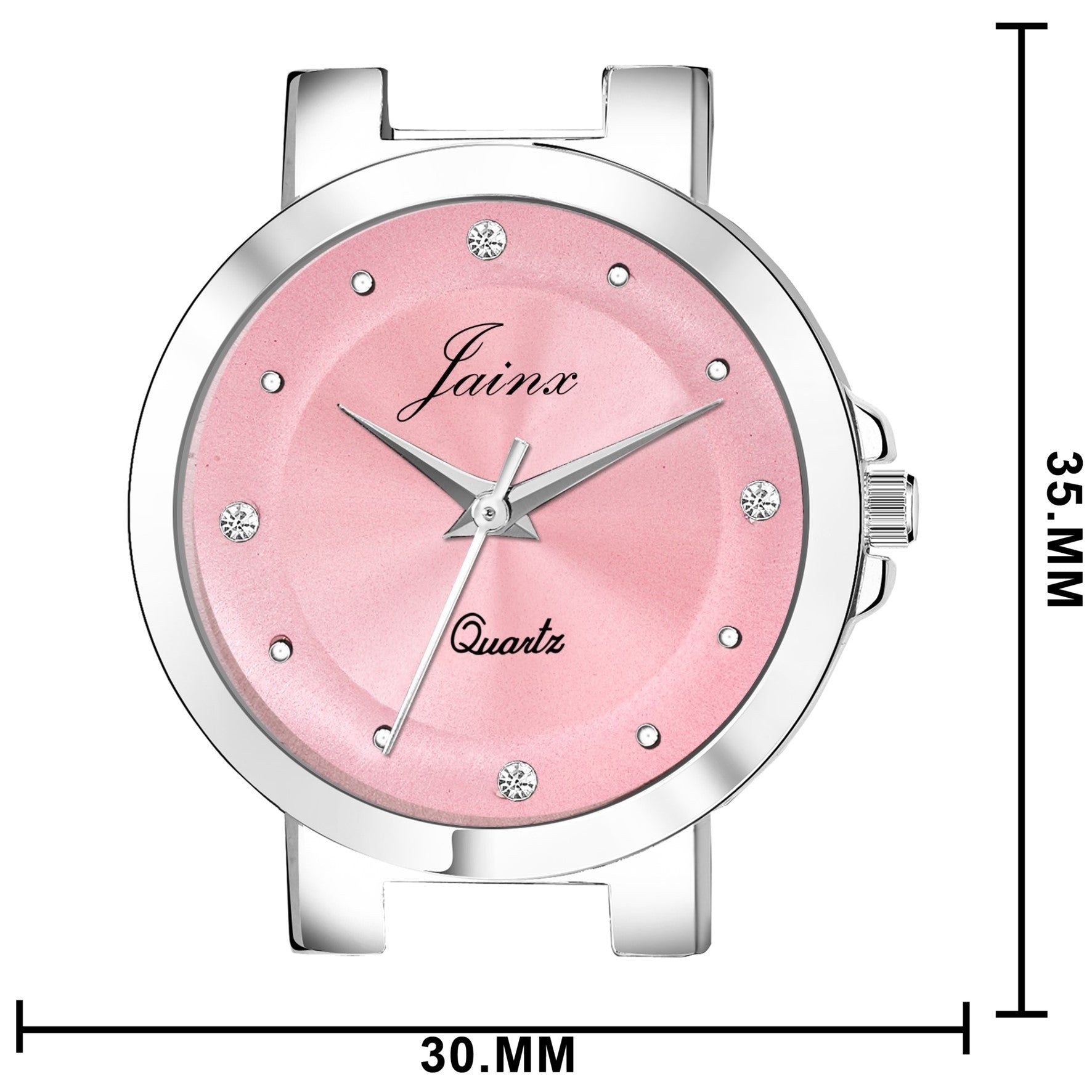 Jainx Pink Dial Steel Chain Analog Watch - For Women JW8514