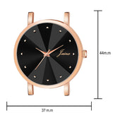 Jainx Black Dial Rose Gold Color Mesh Chain Analog Wrist Watch for Women