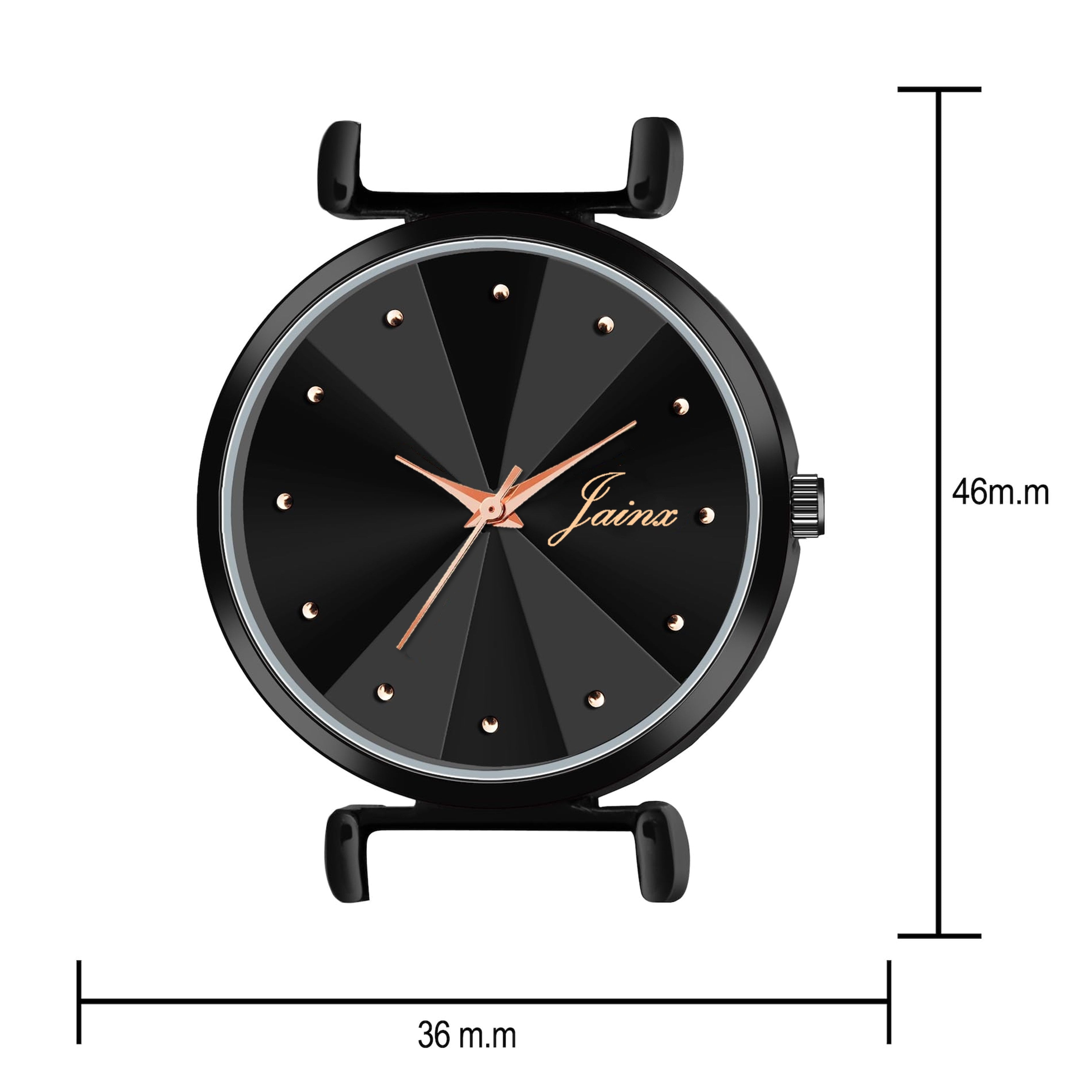 Jainx Black Silicone Band Analog Wrist Watch For Women - JW8552