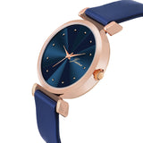 Jainx Blue Dial Silicone Band Analog Wrist Watch For Women - JW8553