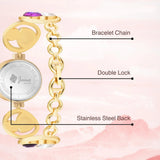 Jainx Mother Of Pearl Dial Bracelet Chain Analog Watch For Women