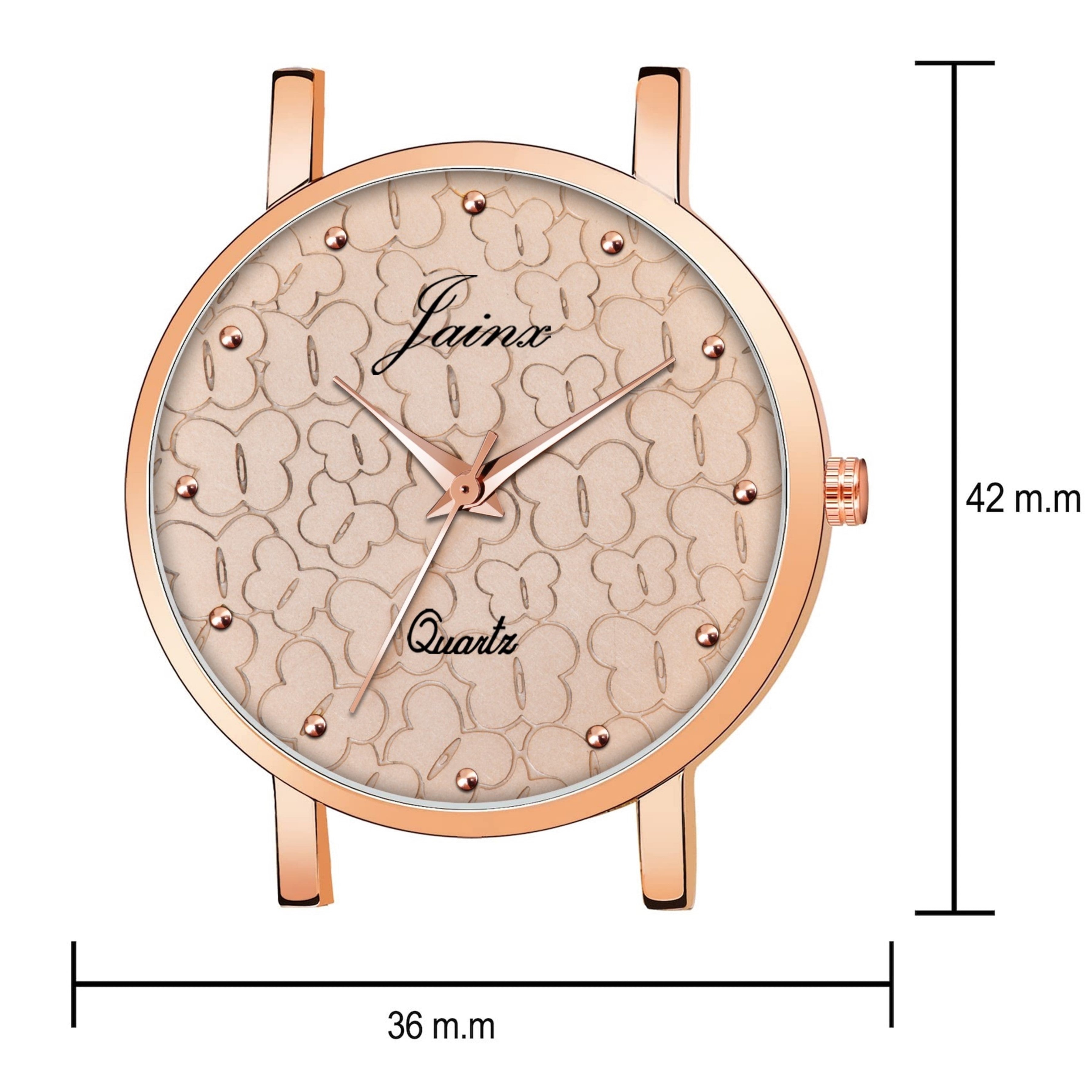 Jainx Golden Mesh Chain Analog Wrist Watch For Women - JW8566